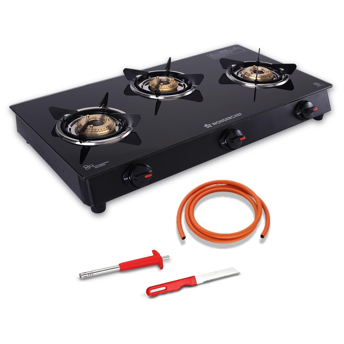 🔥 Smart Cooking with Wonderchef Zest Neo 3 Burner Gas Cooktop | Elegant Glass Top Design
