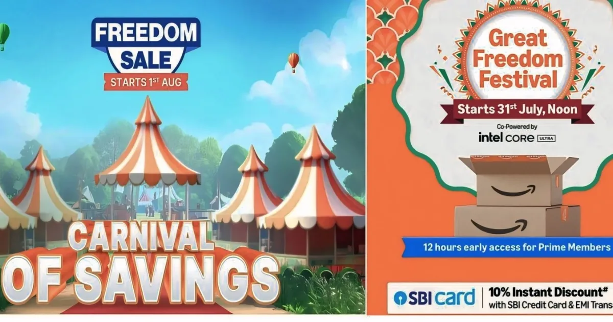 Amazon Great Freedom Festival Sale 2025 and flipkart