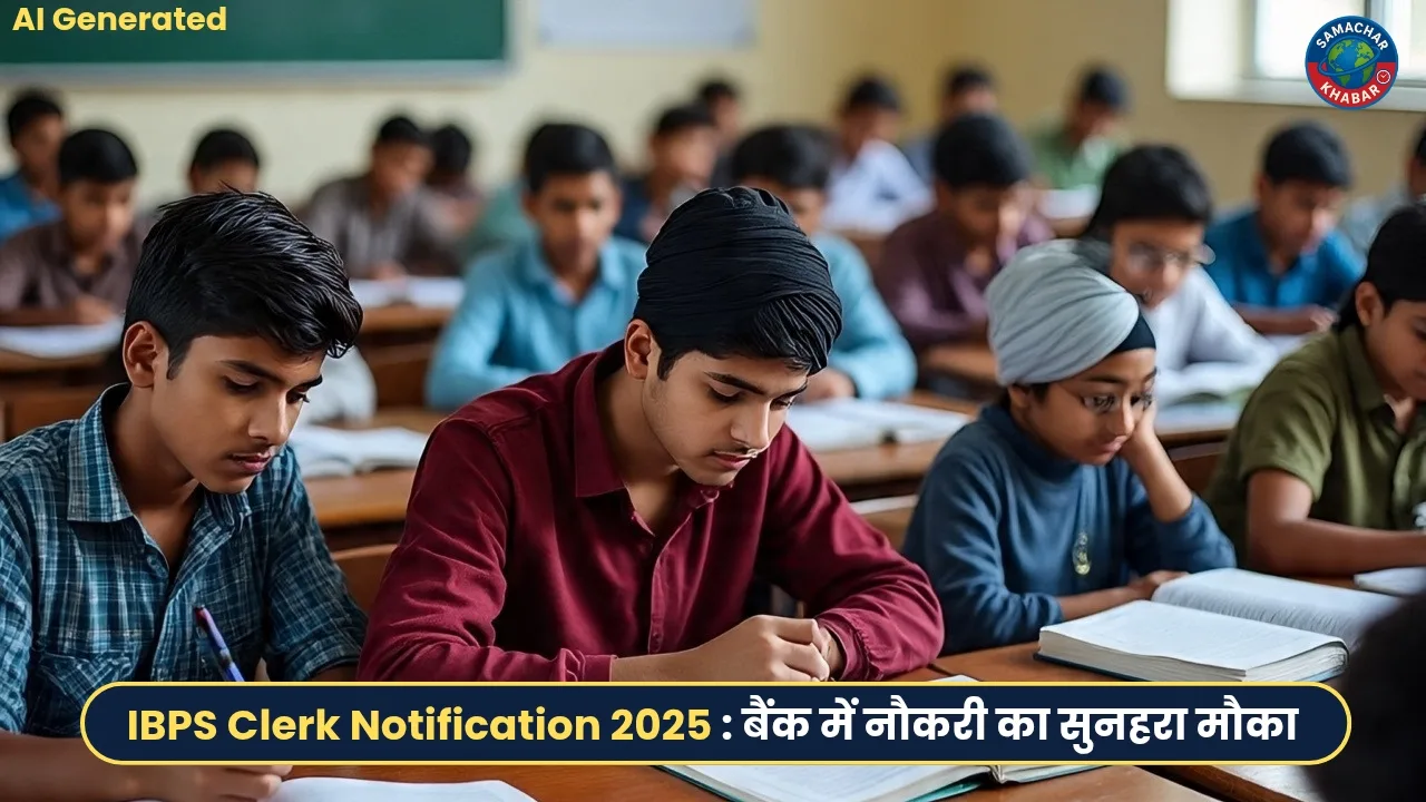 IBPS Clerk Notification 2025 in hindi