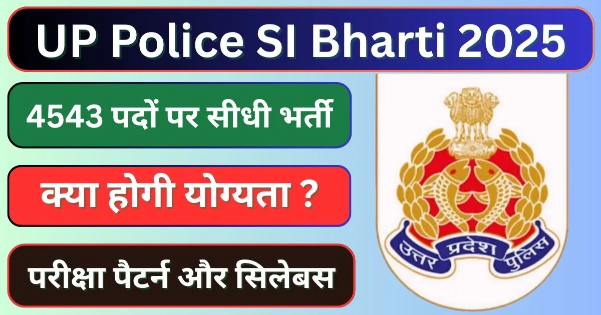 UP Police SI Bharti 2025