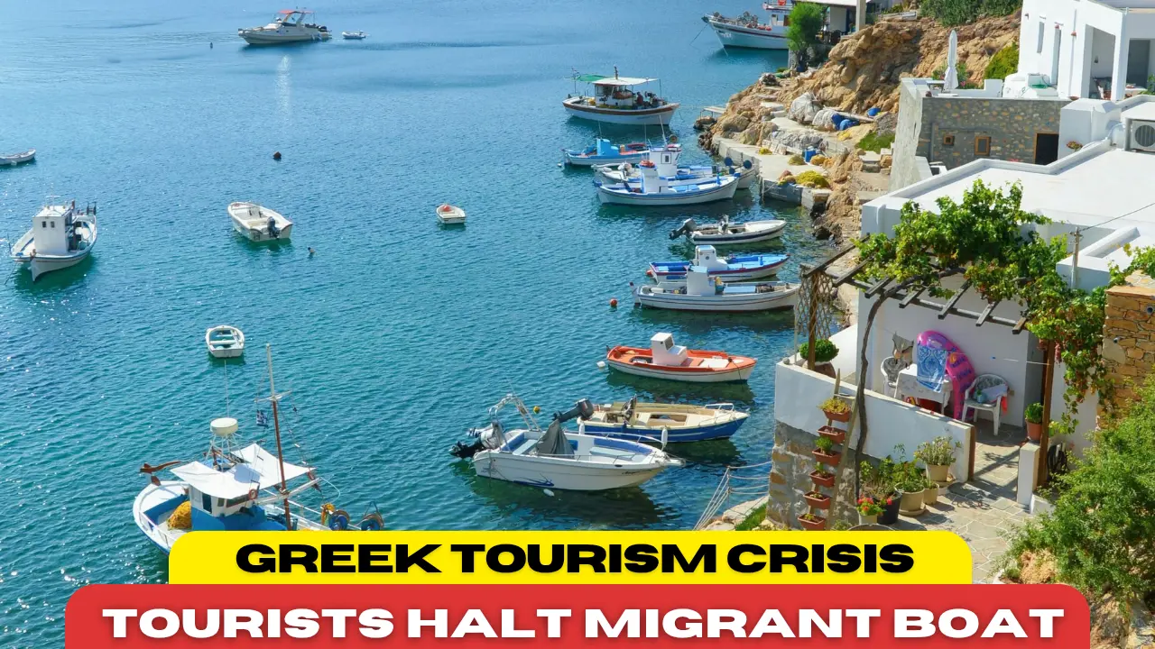 Greek Tourism Crisis Tourists Halt Migrant Boat in Daring Showdown