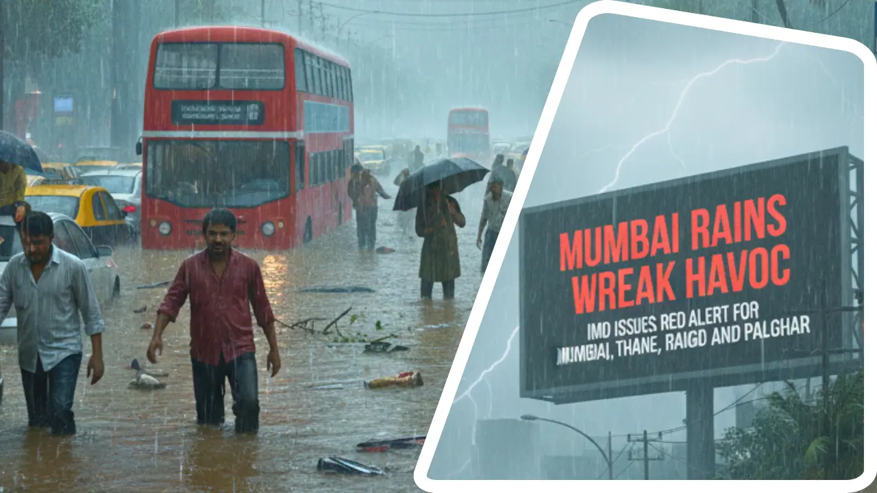 Mumbai Rains Wreak Havoc IMD Issues Red Alert for Mumbai, Thane, Raigad and Palghar