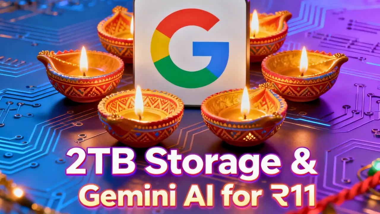 Google Diwali Dhamaka 2TB Storage & Gemini AI for Just ₹11