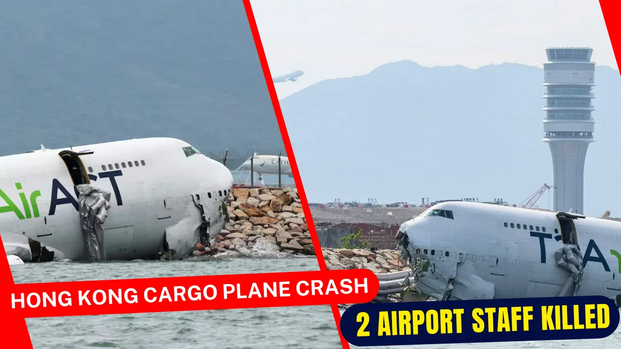 Hong Kong Airport Tragedy Emirates Cargo Plane Skids Off Runway Into Sea, Two Ground Staff Killed