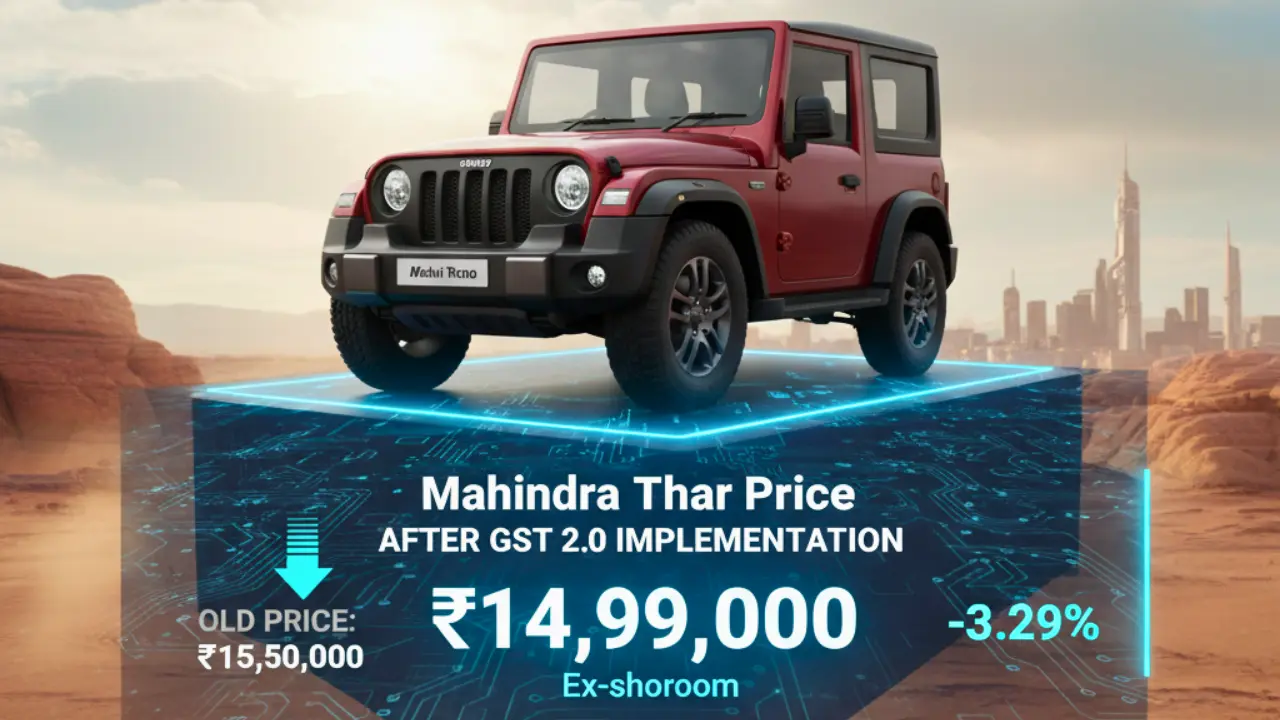 Mahindra Thar Price After GST 2.0 Implementation