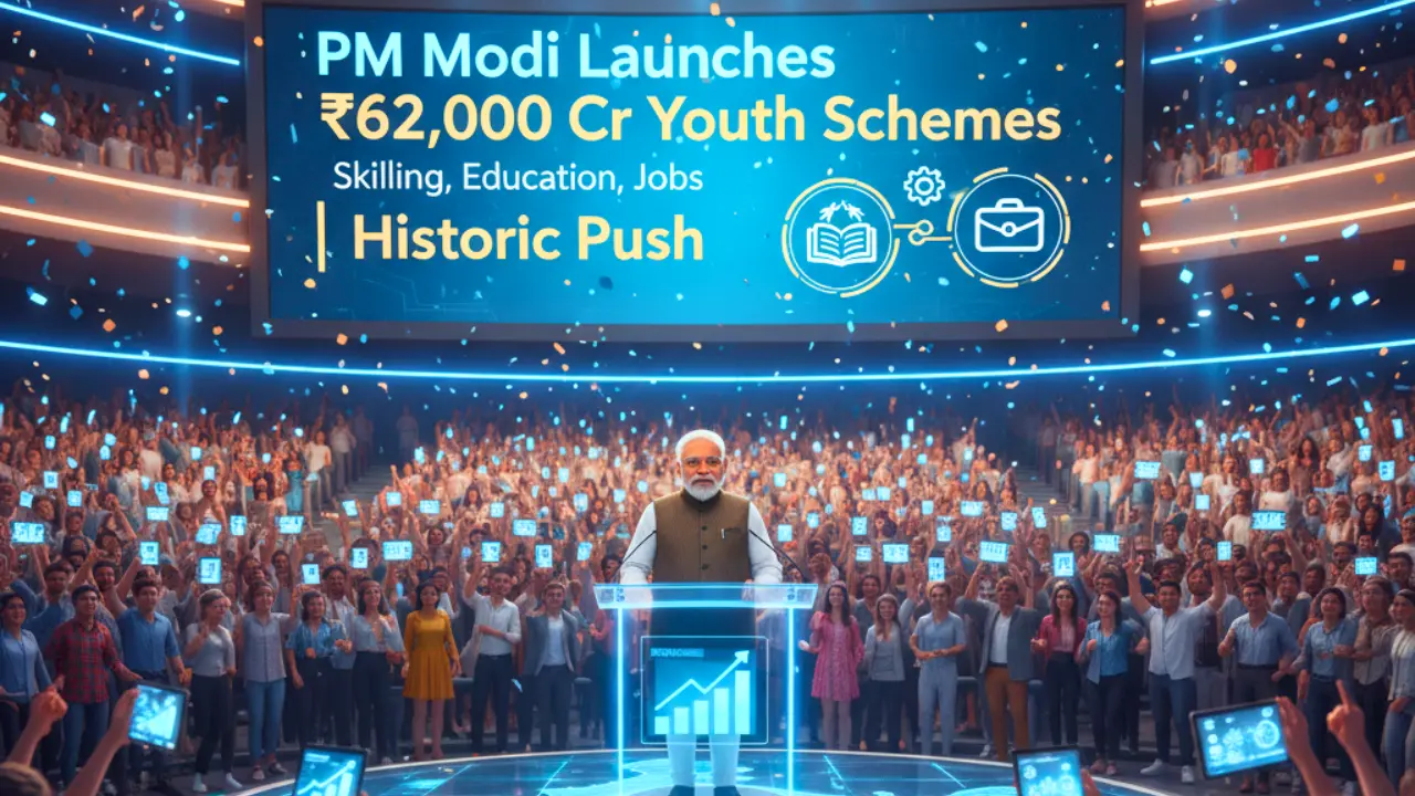 PM Modi to Launch ₹62,000 Crore Youth Schemes Today