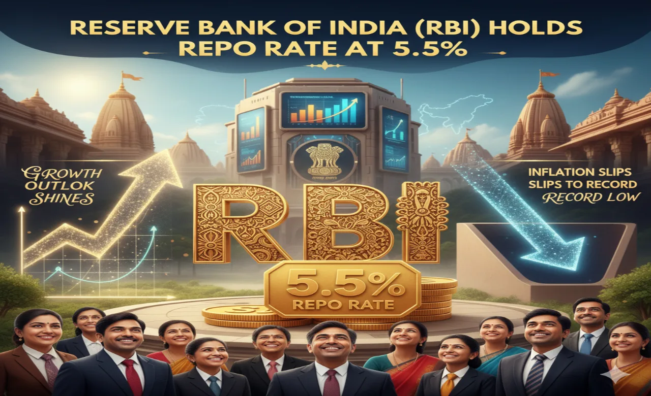 RBI Holds Repo Rate at 5.5% as Growth Outlook Shines