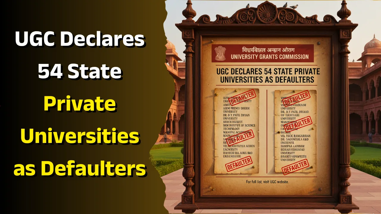 UGC Declares 54 State Private Universities as Defaulters