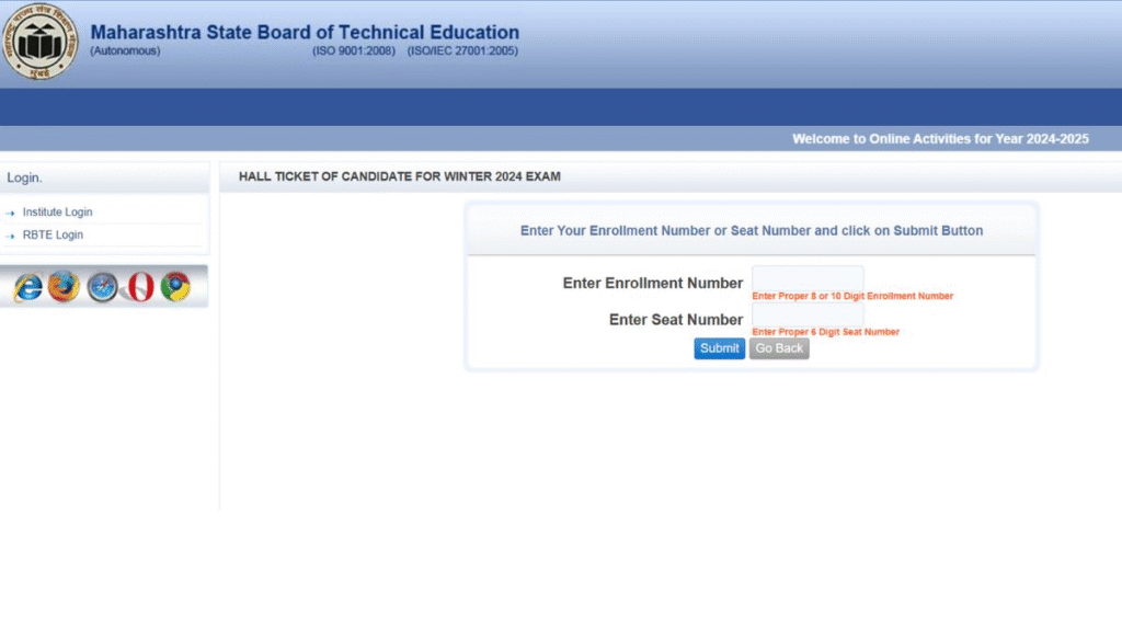Get Your MSBTE Hall Ticket Winter 2025 Now: Acing Your Diploma Exams 1 Step-by-Step Guide: How to Download Your MSBTE Hall Ticket