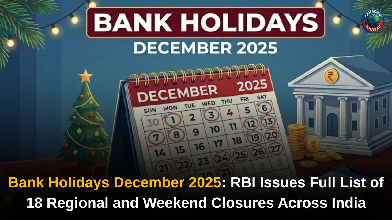 Bank Holidays December 2025: RBI Issues Full List of 18 Regional