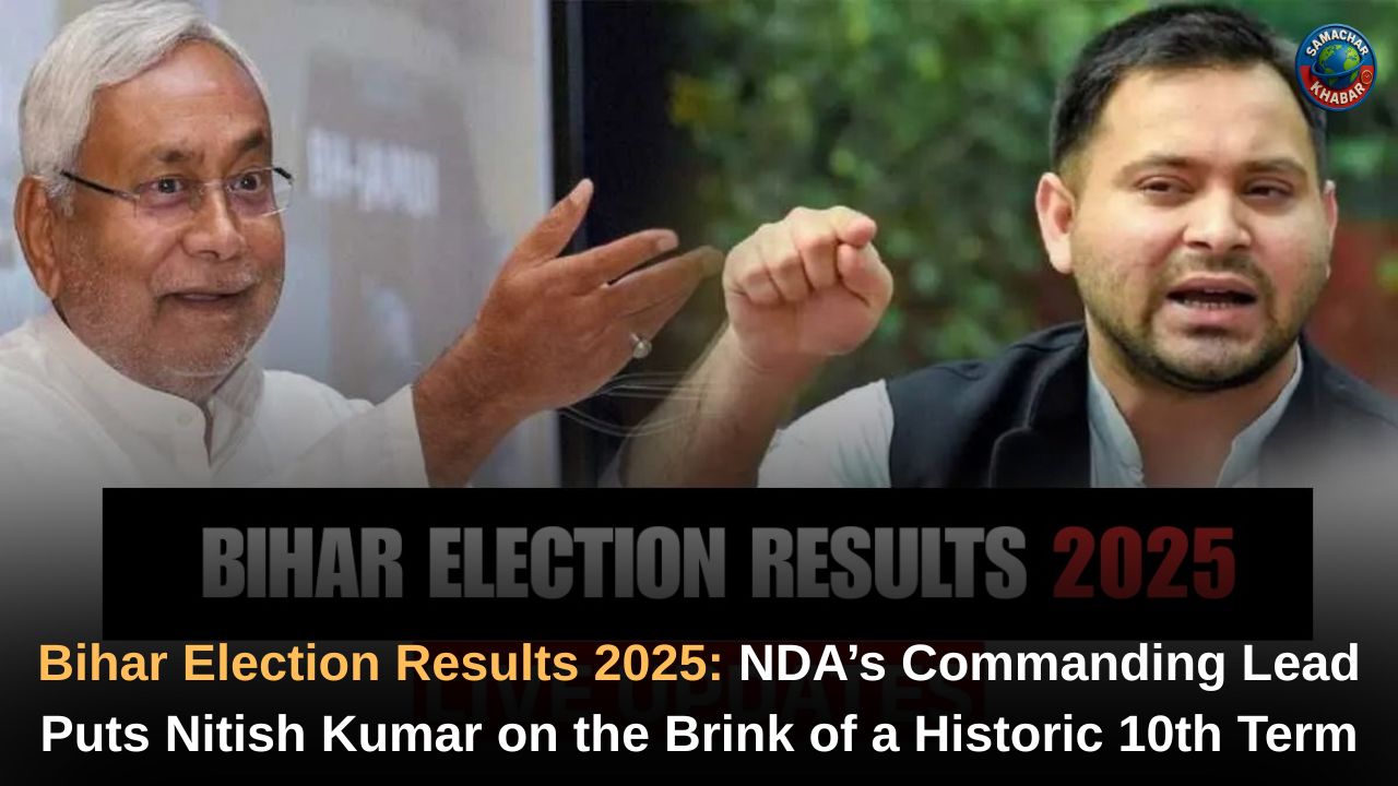 Bihar Election Results 2025 NDA’s Commanding Lead Puts Nitish Kumar on the Brink of a Historic 10th Term