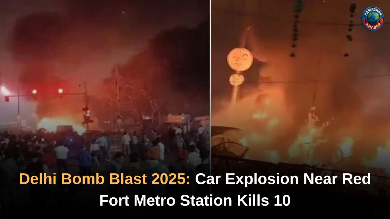 Delhi Bomb Blast 2025 Car Explosion Near Red Fort Metro Station Kills 10