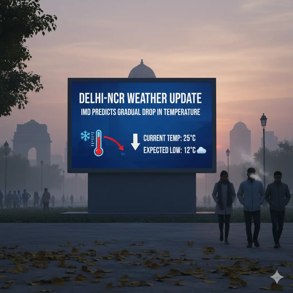 Delhi-NCR Weather Update IMD Predicts Gradual Drop in Temperature