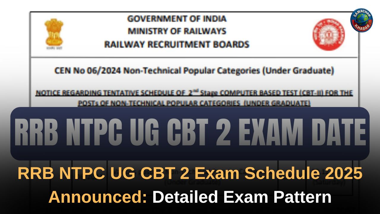 RRB NTPC UG CBT 2 Exam Schedule 2025 Announced