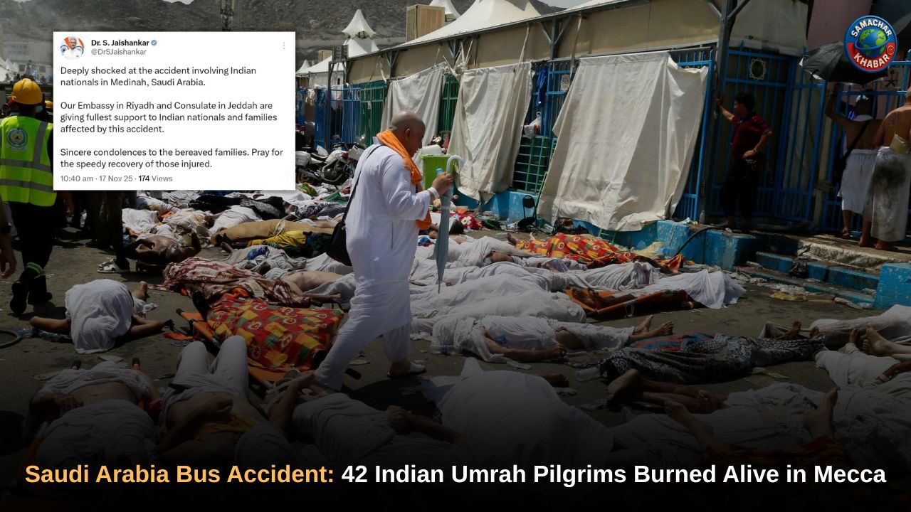 Saudi Arabia Bus Accident: 42 Indian Umrah Pilgrims Burned Alive in Mecca–Madinah Tragedy