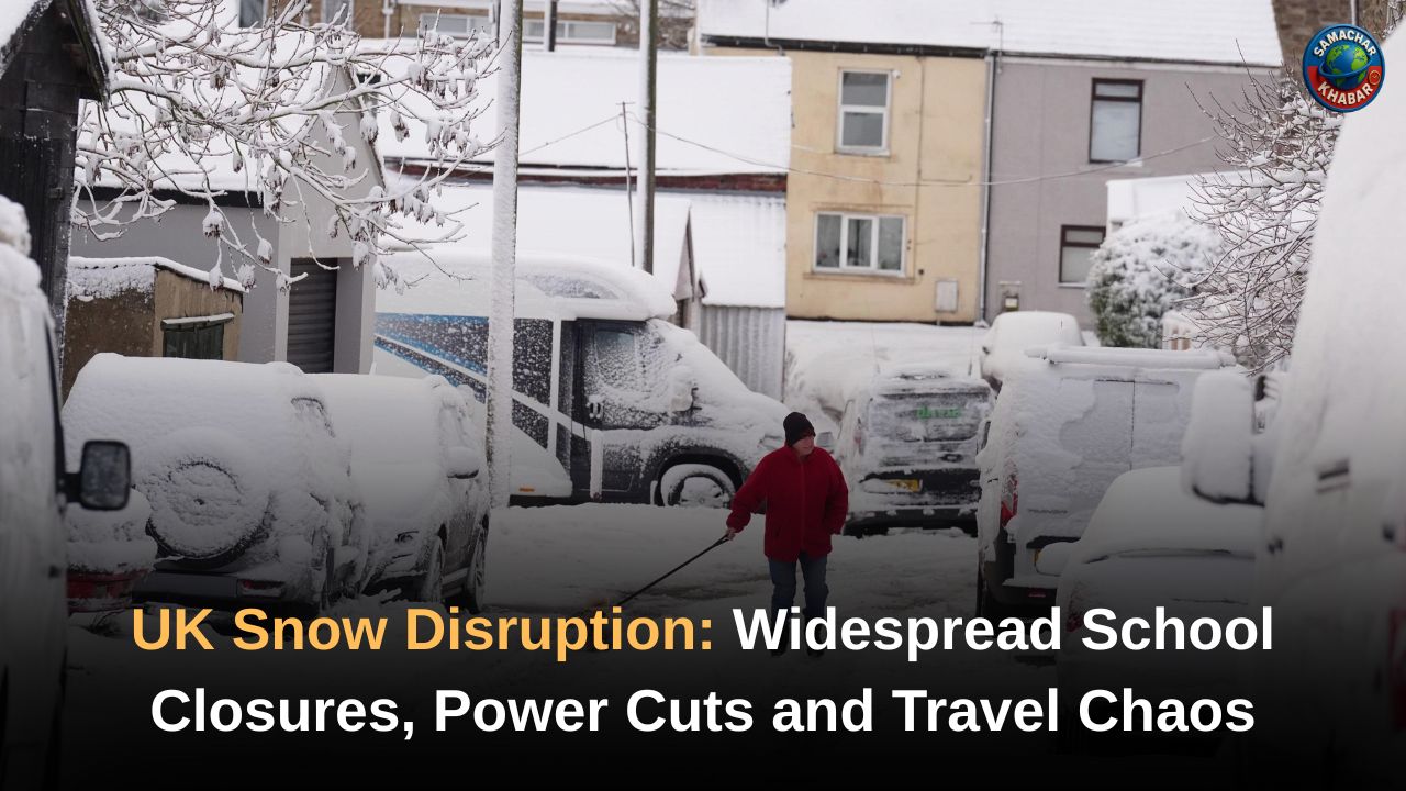 UK Snow Disruption Widespread School Closures