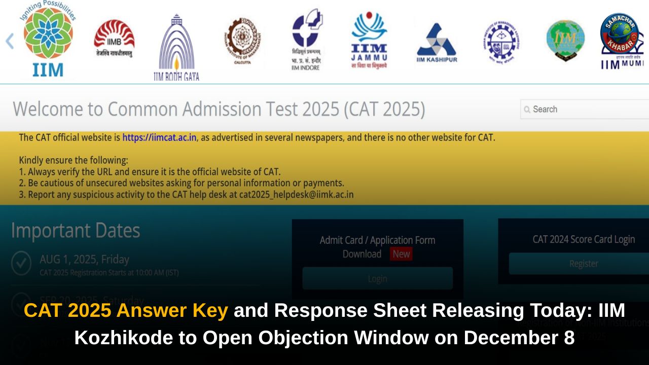 CAT 2025 Answer Key and Response Sheet Releasing Today IIM Kozhikode to Open Objection Window on December 8