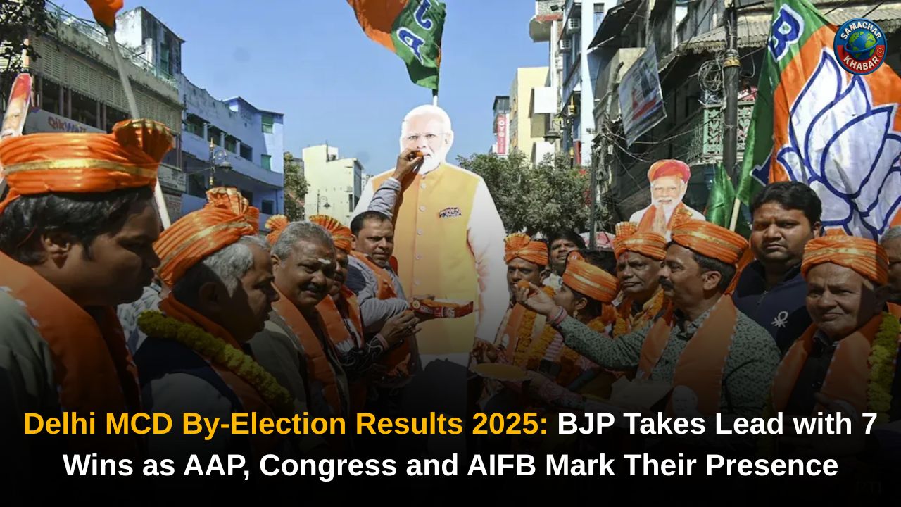 Delhi MCD By-Election Results 2025 BJP Takes Lead with 7 Wins as AAP, Congress and AIFB Mark Their Presence