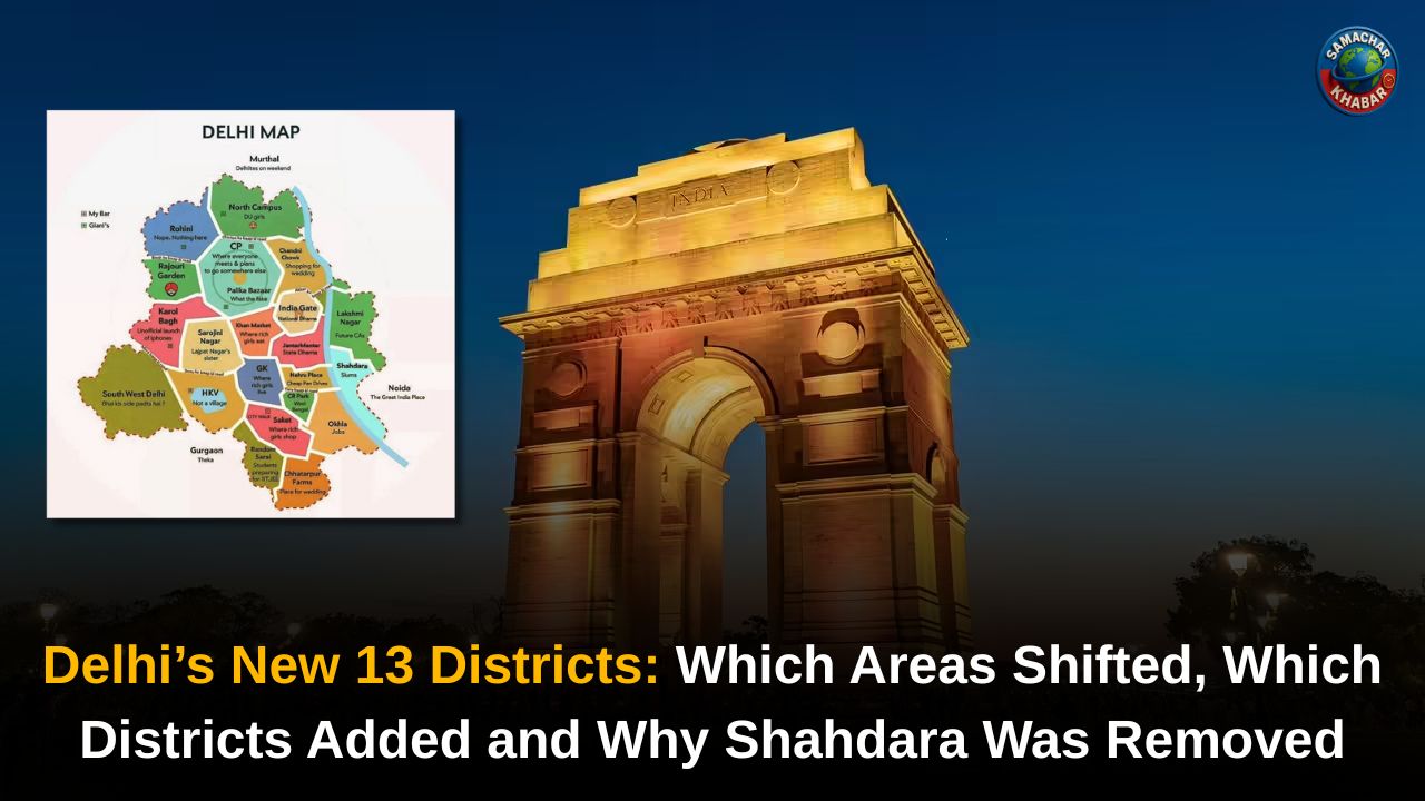 Delhi New Map 2026 Capital Gets 13 Districts in Major Overhaul