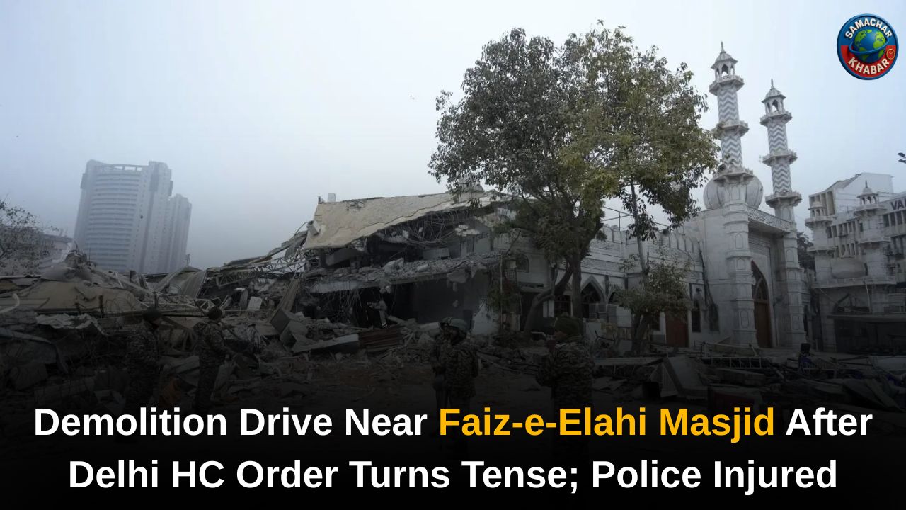 Demolition Drive Near Faiz-e-Elahi Masjid After Delhi HC Order Turns Tense; Police Injured