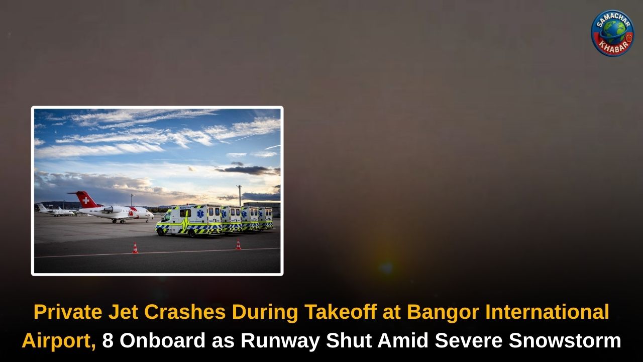 Private Jet Crash at Maine Airport: 8 Onboard as Bangor Runway Shut After Major Incident