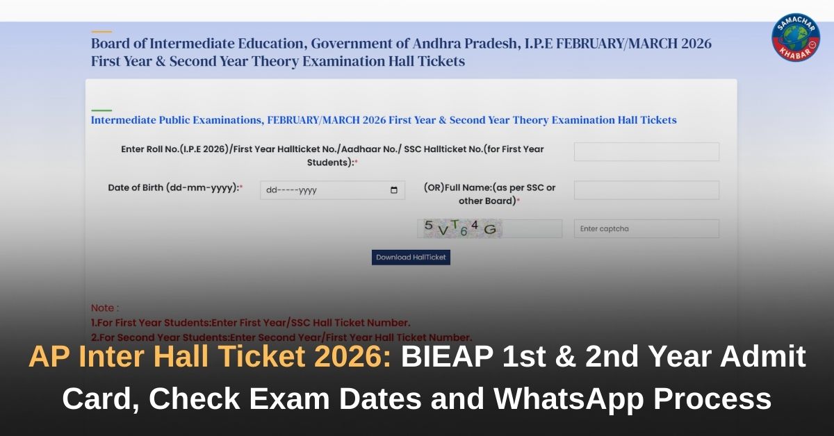 AP Inter Hall Ticket 2026 BIEAP 1st & 2nd Year Admit Card