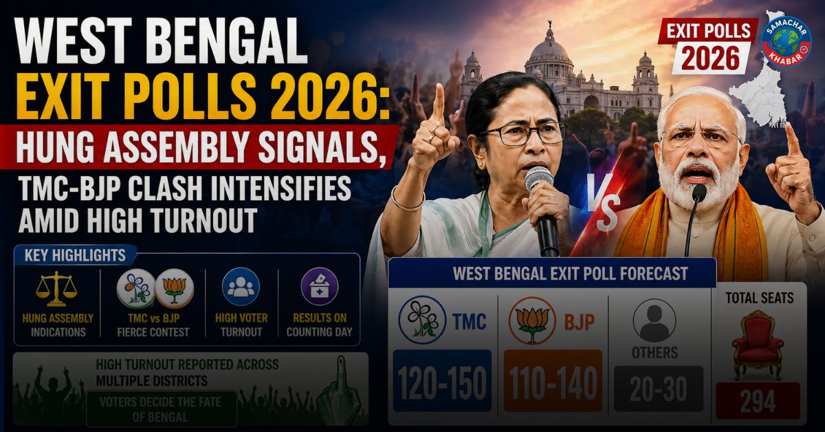 West Bengal Exit Polls 2026 Hung Assembly Signals, TMC-BJP Clash Intensifies Amid High Turnout