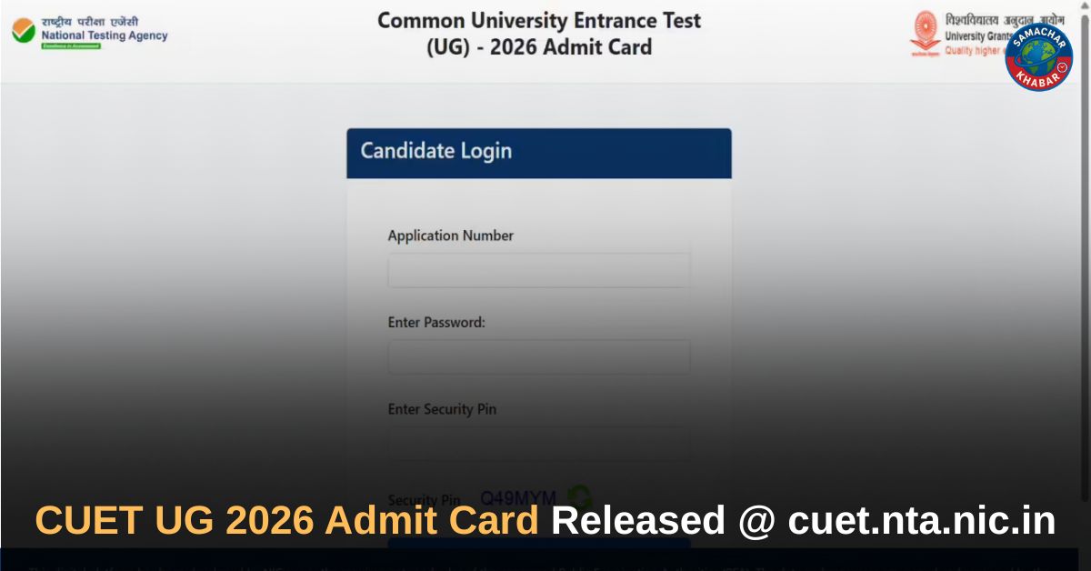 CUET UG 2026 Admit Card Released at cuet.nta.nic.in