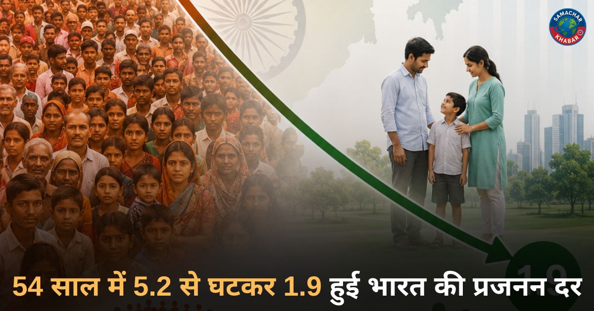 54 साल में 5.2 से घटकर 1.9 हुई भारत की प्रजनन दर