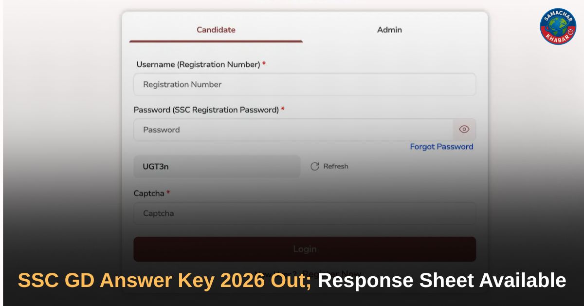SSC GD Answer Key 2026 Released at ssc.gov.in