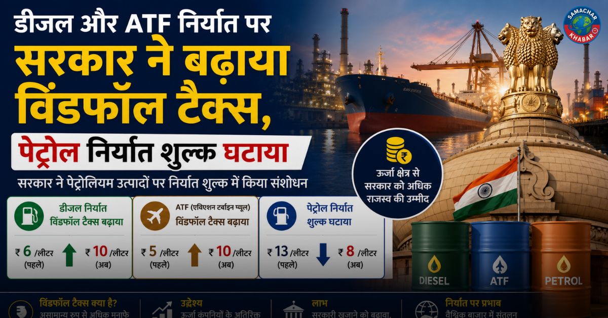 डीजल और ATF निर्यात पर सरकार ने बढ़ाया विंडफॉल टैक्स