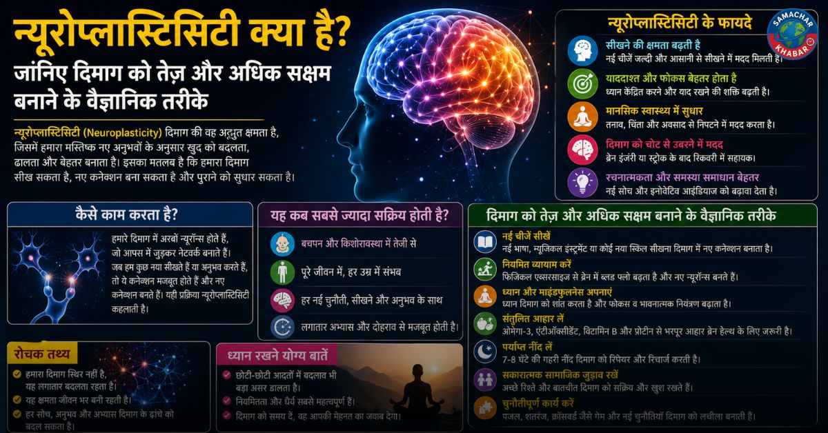 न्यूरोप्लास्टिसिटी क्या है? जानिए अपने दिमाग को तेज और स्मार्ट बनाने का वैज्ञानिक तरीका